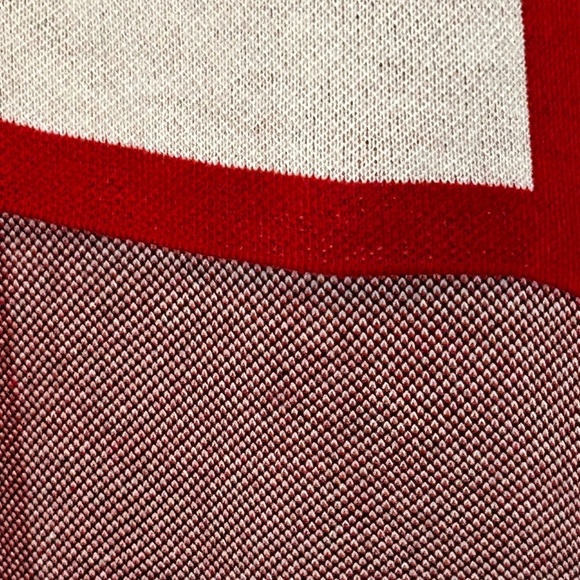 Hunter Unisex Classic Logo Knit Scarf 70”x11” Red/White/Black - Picture 6 of 11
